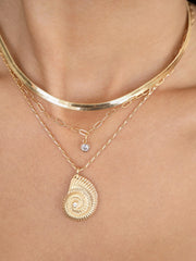 Nautilus Shell Pendant Layered Necklace
