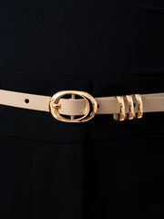 Classic Skinny Belt in Ivory