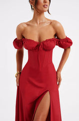 Courtney Midi Dress - Red
