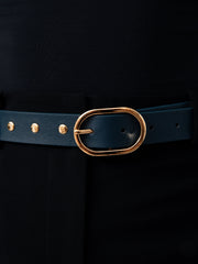 Boyfriend Stud Belt in Denim