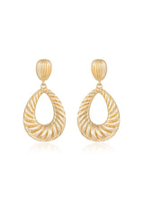 Teardrop Wave Detailed Earrings