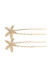 Crystal Starfish Hair Pin Set