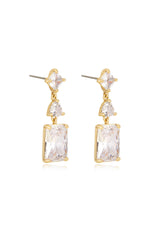 Reflective Crystal Dangle Earrings