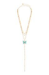 Turquoise Butterfly Lariat