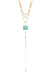 Turquoise Butterfly Lariat