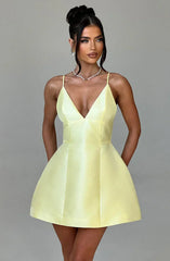 Nicole Mini Dress - Lemon