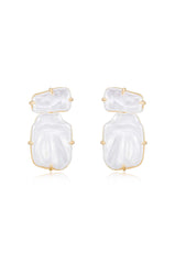 Edge of Water Double Pearl Earrings