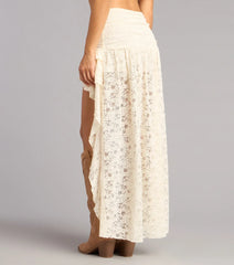 Boho Nights Lace High-Low Skirt