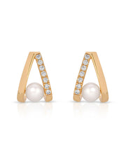 Pavé and Pearl Earrings