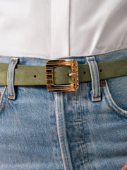 Timeless Texture Belt in Olivine