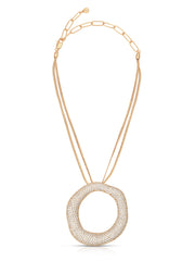 Open Circle Pavè Necklace