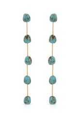 Dripping Turquoise Delicate Drop Earrings
