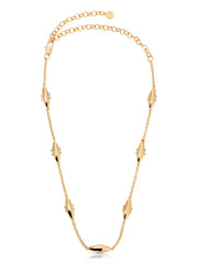 Oval Dome Baguette Necklace
