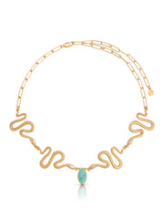 Turquoise Serpentina Snake Choker