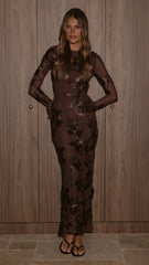 Lottie Maxi Dress - Chocolate