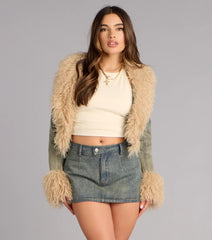 Weekend Ready Pinstripe Denim Mini Skort