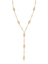 Oval Dome Lariat Necklace