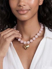Luck and Love Rose Heart Necklace