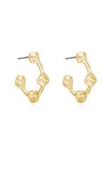 Free Form Ball Hoop Earrings