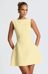 Alana Mini Dress - Lemon