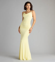 Sophia Mesh Open Back Mermaid Formal Dress