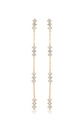 Linear Crystal Drop Earrings