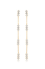 Linear Crystal Drop Earrings