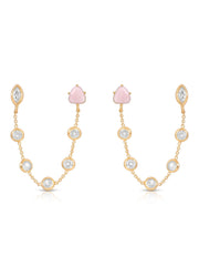 Double Piercing Rose Earrings