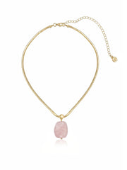 Rose Pendant Snake Chain Necklace