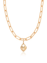 Heart Lock Charm Necklace
