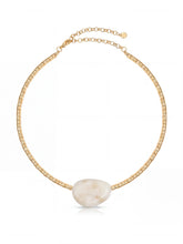 Beaded Bone Nugget Necklace