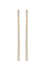 Straight Drop Crystal Dangle Earrings