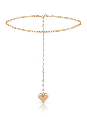 Heart Charm Chain Belt