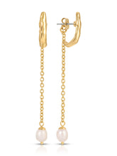 Linear Luxe Pearl Drop Earrings