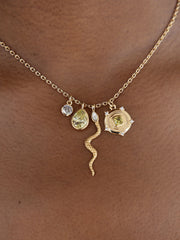 Serpentina Snake Charm Necklace