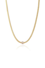 Initial Herringbone Necklace