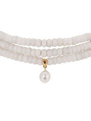 Marina Layers White Quartz Necklace