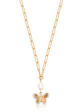 Butterfly Pearl Chain Necklace