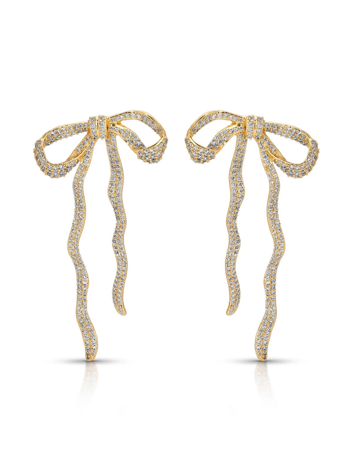 Pave Bow Earrings