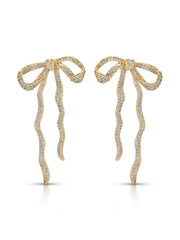 Pave Bow Earrings