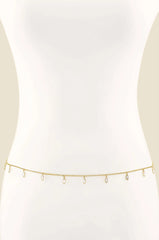 Crystal Droplet Thin Cha Body Chain
