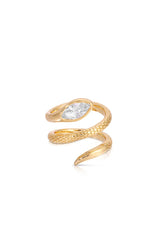 Marquise Coiled Snake Ring