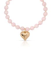 Luck and Love Rose Heart Necklace
