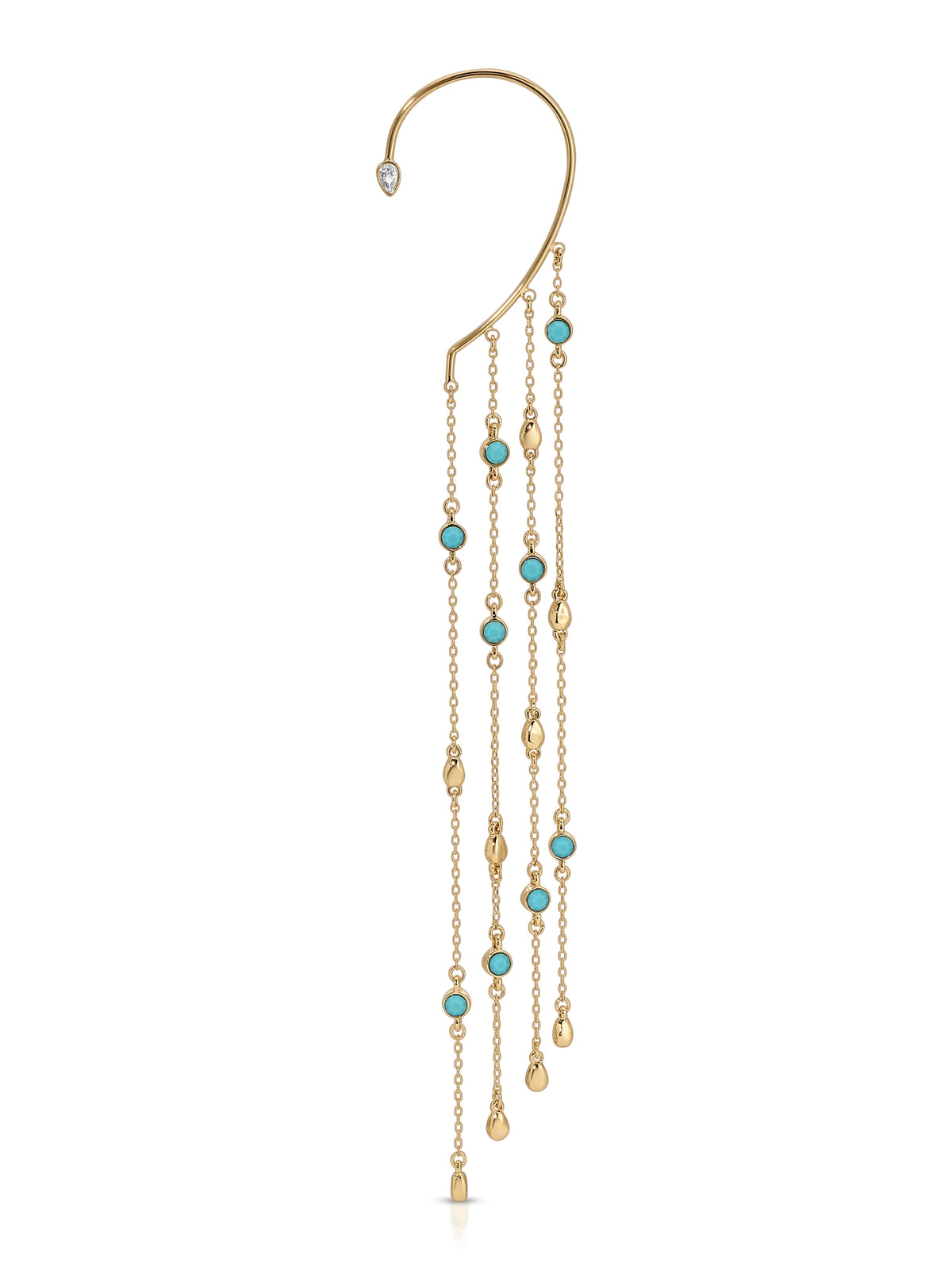 Linear Chains Statement Ear Cuff