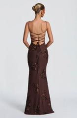 Nefertiti Maxi Dress - Plum Brown
