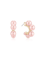 Five Pearls Hoop Earrings