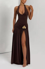 Saira Maxi Skirt - Plum Brown