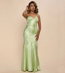 Rachel Satin Open Back Formal Dress