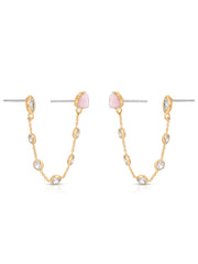 Double Piercing Rose Earrings