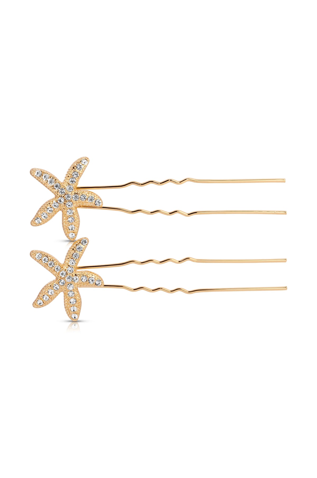 Crystal Starfish Hair Pin Set
